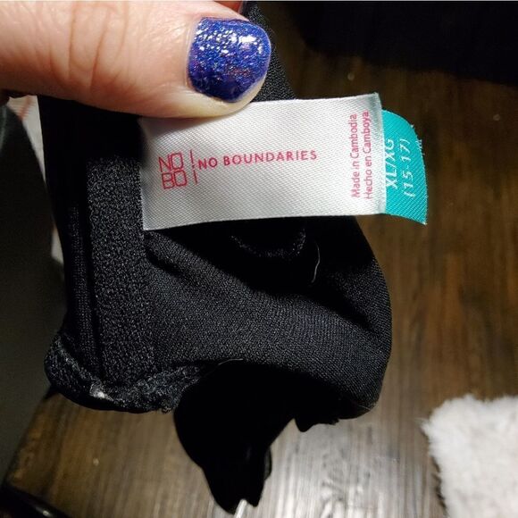 Leopard cheetah print & black string bikini swimsuit swim XL NWT - Picture 6 of 9